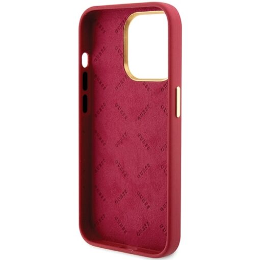 Guess case for iPhone 15 Pro Max 6,7" GUHCP15XSMBSLM magenta HC SILICONE SCRIPT METAL LOGO & FRAME - Image 7