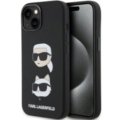Karl Lagerfeld case for iPhone 15 Plus 6,7" KLHCP15MSDHKCNK black HC SILICONE KC