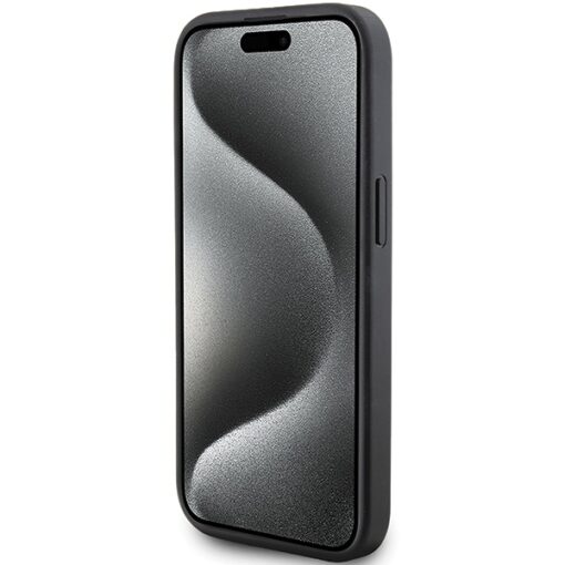 Karl Lagerfeld case for iPhone 15 6,1" KLHCP15SPQKPMK black HC QUILTED K PATTERN - Image 5