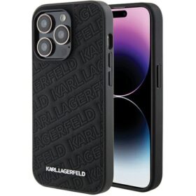 Karl Lagerfeld case for iPhone 15 Pro Max 6,7" KLHCP15XPQKPMK black HC QUILTED K PATTERN
