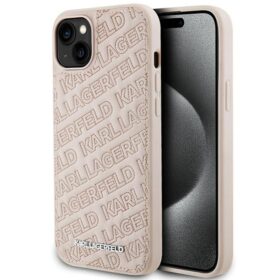 Karl Lagerfeld case for iPhone 15 Plus 6,7" pink KLHCP15MPQKPMP HC QUILTED K PATTERN