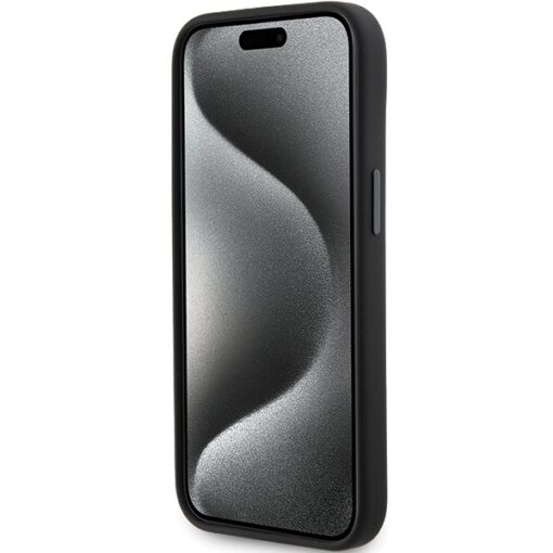 Karl Lagerfeld case for iPhone 15 6,1" KLHCP15SSMHKNPK black HC SILICONE IKONIK METAL PIN - Image 5