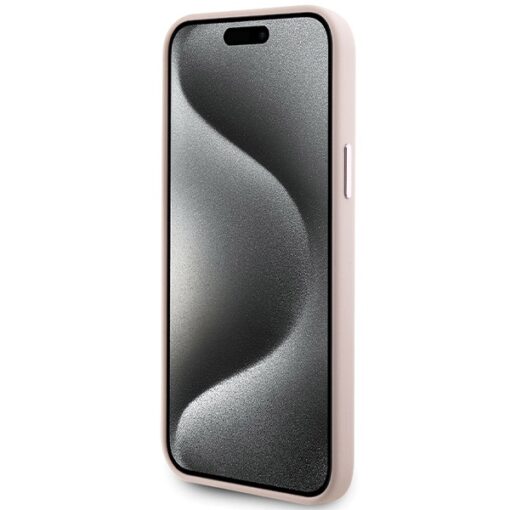 Karl Lagerfeld case for iPhone 15 Plus 6,7" KLHCP15MSMHCNPP pink HC SILICONE C METAL PIN - Image 5