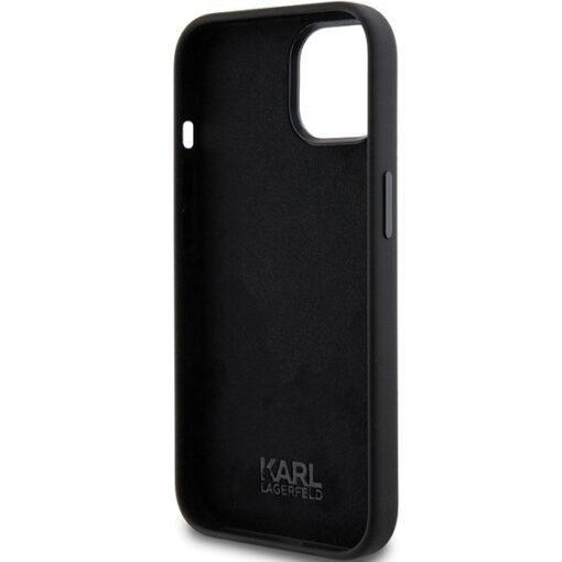 Karl Lagerfeld case for iPhone 15 Plus 6,7" KLHCP15MSMHCNPK black HC SILICONE C METAL PIN - Image 7