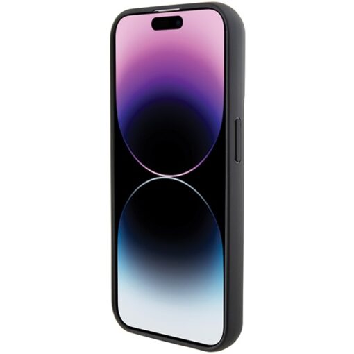 Karl Lagerfeld case for iPhone 15 Pro Max 6,7" KLHCP15XGSACHPK black GRIPSTAND SAFFIANO CHOUPETTE PINS - Image 6
