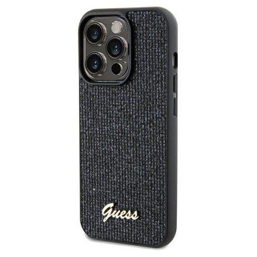 Guess case for iPhone 13 Pro 6,1" GUHCP13LPMSDGSK black HC PU DISCO SCRIPT METAL - Image 2