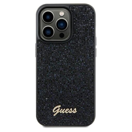 Guess case for iPhone 13 Pro 6,1" GUHCP13LPMSDGSK black HC PU DISCO SCRIPT METAL - Image 3