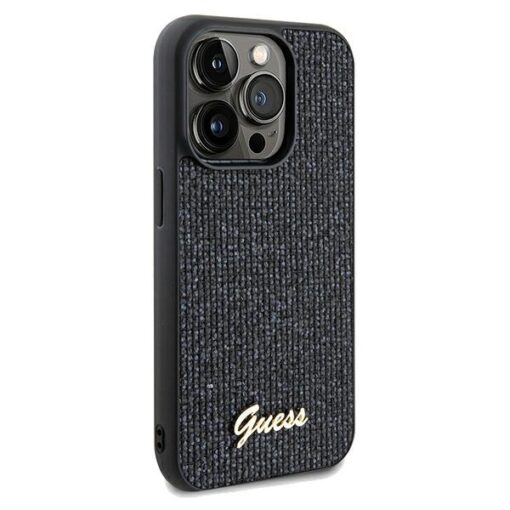 Guess case for iPhone 13 Pro 6,1" GUHCP13LPMSDGSK black HC PU DISCO SCRIPT METAL - Image 4