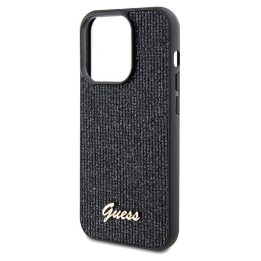 Guess case for iPhone 14 Pro 6,1" GUHCP14LPMSDGSK HC PU DISCO SCRIPT METAL BLACK - Image 6