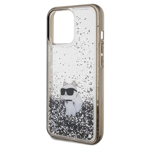 Karl Lagerfeld case for iPhone 13 Pro 6,1" KLHCP13LLKCNSK transparent HC LIQ. GLITTER C - Image 6