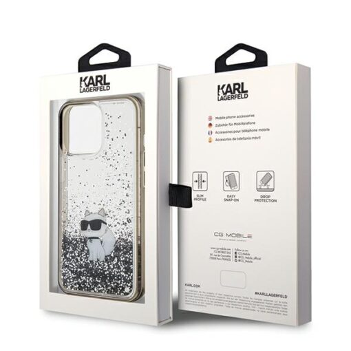 Karl Lagerfeld case for iPhone 13 Pro 6,1" KLHCP13LLKCNSK transparent HC LIQ. GLITTER C - Image 8