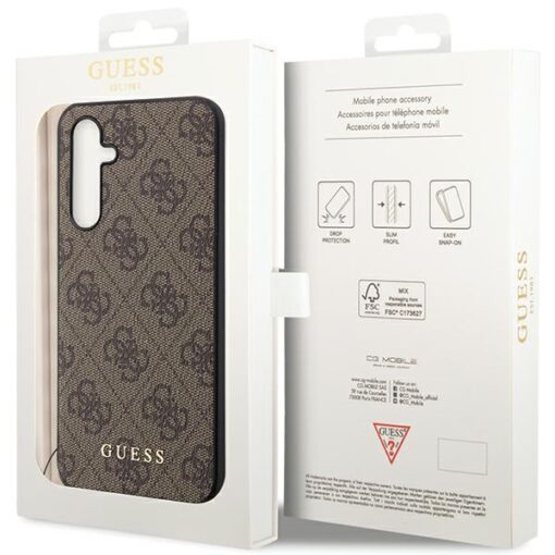 Guess case for Samsung Galaxy S23 FE GUHCS23FEGF4GBR brown HC PU 4G CHARM - Image 8