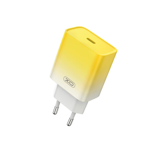 XO wall charger CE18 PD 30W 1x USB-C yellow-white - Image 2