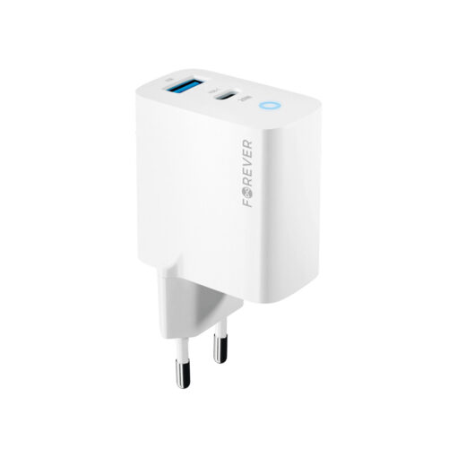 Forever TC-06-20AC PD QC charger 1x USB-C 1x USB 20W white - Image 5