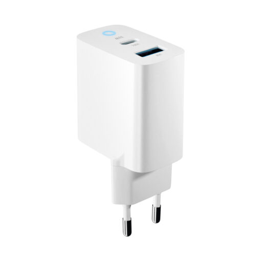 Forever TC-06-33AC GaN PD QC charger 1x USB-C 1x USB 33W white - Image 4