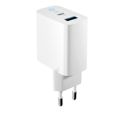 Forever TC-06-65AC GaN PD QC charger 1x USB-C 1x USB 65W white - Image 4