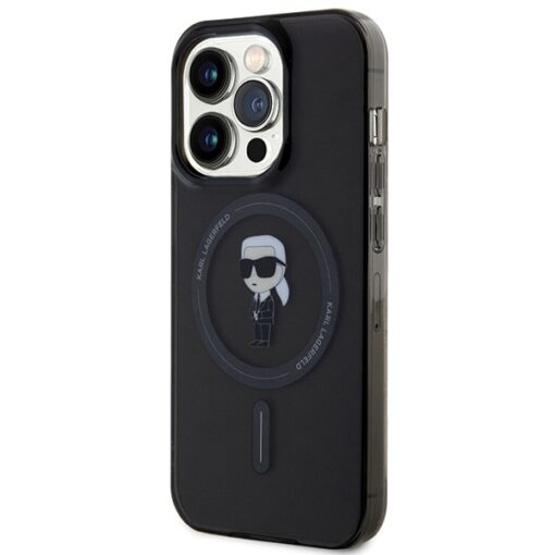 Karl Lagerfeld case for iPhone 14 Pro Max 6,7" KLHMP14XHFCKNOK black HC MAGSAFE IML IKONIK - Image 2