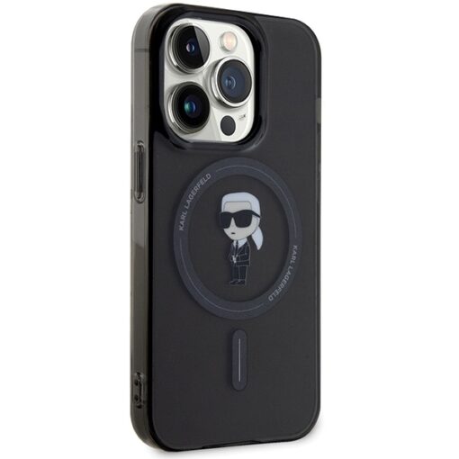 Karl Lagerfeld case for iPhone 14 Pro Max 6,7" KLHMP14XHFCKNOK black HC MAGSAFE IML IKONIK - Image 4