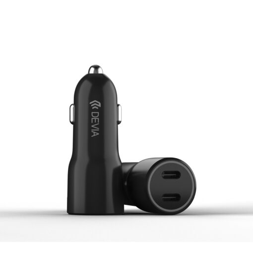 Devia car charger Smart 40W PD 2x USB-C black - Image 2