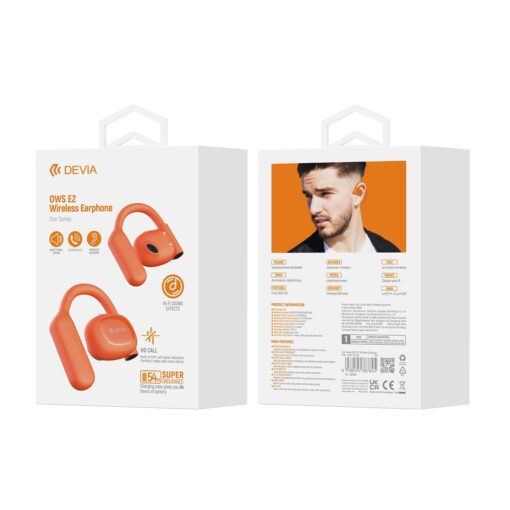 Devia Bluetooth earphones OWS Star E2 orange - Image 6