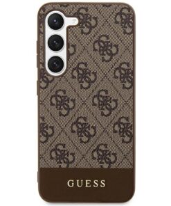 Guess case for Samsung Galaxy S24 Ultra S928 GUHCS24LG4GLBR brown hardcase 4G Stripe Collection