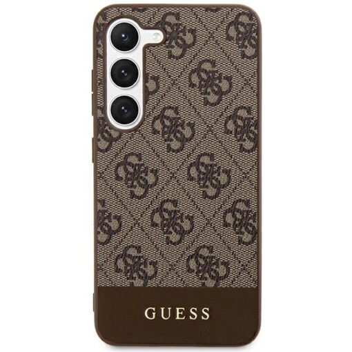 Guess case for Samsung Galaxy S24 Ultra S928 GUHCS24LG4GLBR brown hardcase 4G Stripe Collection