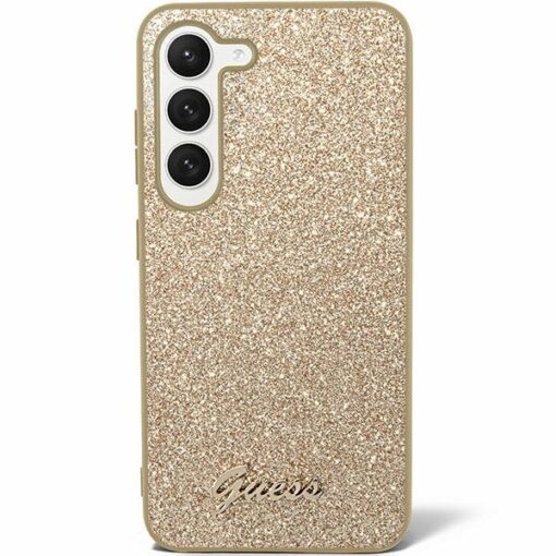 Guess case for Samsung Galaxy S24 Ultra S928 GUHCS24LHGGSHD gold hardcase Glitter Script