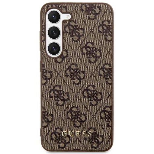 Guess case for Samsung Galaxy S24 Plus S926 GUHCS24MG4GFBR brown hardcase 4G Metal Gold Logo