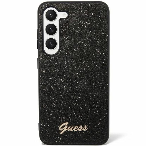 Guess case for Samsung Galaxy S24 S921 GUHCS24SHGGSHK black hardcase Glitter Script