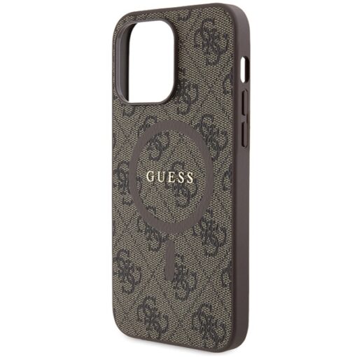 Guess case for iPhone 13 Pro 6,1" GUHMP13LG4GFRW brown HC MAGSAFE PU 4G RING CLASSIC LOGO - Image 6