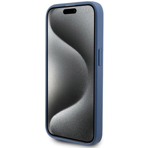 Guess case for iPhone 14 Pro 6,1" GUHMP14LG4GFRB blue HC MAGSAFE PU 4G RING CLASSIC LOGO - Image 5