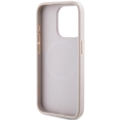 Guess case for iPhone 15 Pro Max 6,7" GUHMP15XG4GFRP pink HC MAGSAFE PU 4G RING CLASSIC LOGO - Image 7
