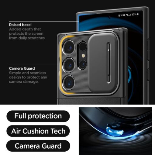 Spigen Optik Armor case for Samsung Galaxy S24 Ultra black - Image 13