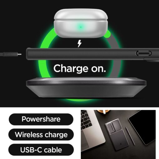 Spigen Optik Armor case for Samsung Galaxy S24 Ultra black - Image 15