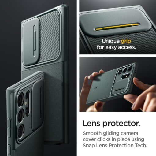 Spigen Optik Armor case for Samsung Galaxy S24 Ultra abyss green - Image 12