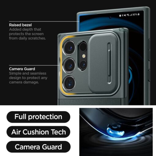 Spigen Optik Armor case for Samsung Galaxy S24 Ultra abyss green - Image 13