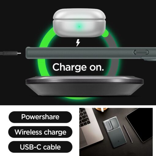 Spigen Optik Armor case for Samsung Galaxy S24 Ultra abyss green - Image 15