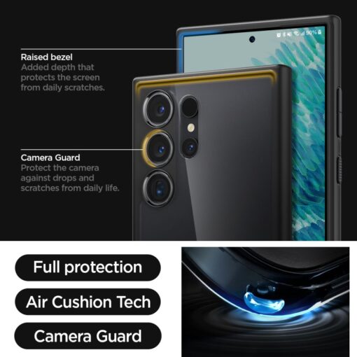 Spigen Ultra Hybrid case for Samsung Galaxy s24 Ultra frost black - Image 12