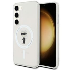 Karl Lagerfeld case for Samsung Galaxy S23 KLHMS23SHFCKNOT transparent HC MAGSAFE IML IKONIK