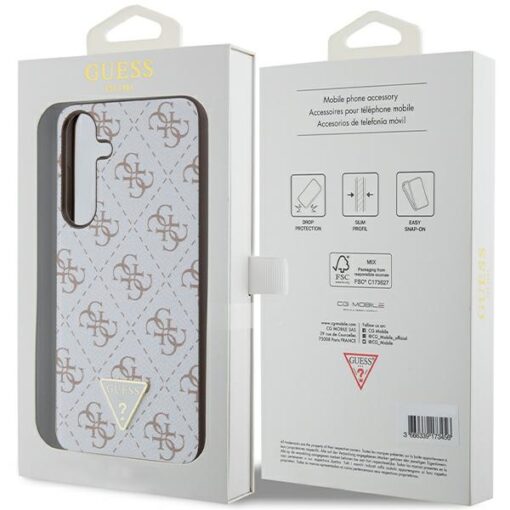 Guess case for Samsung Galaxy S24 Plus GUHCS24MPG4GPH white HC PU 4G TRIANGLE - Image 8