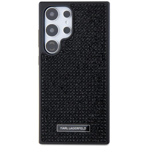 Karl Lagerfeld case for Samsung Galaxy S24 Ultra KLHCS24LHDSPRK black HC RHINESTONE LOGO METAL PLATE - Image 3