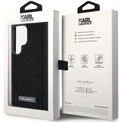 Karl Lagerfeld case for Samsung Galaxy S24 Ultra KLHCS24LHDSPRK black HC RHINESTONE LOGO METAL PLATE - Image 8