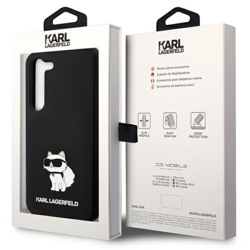 Karl Lagerfeld case for Samsung Galaxy S24 Plus KLHCS24MSNCHBCK black HC SILICONE NFT CHOUPETTE - Image 8