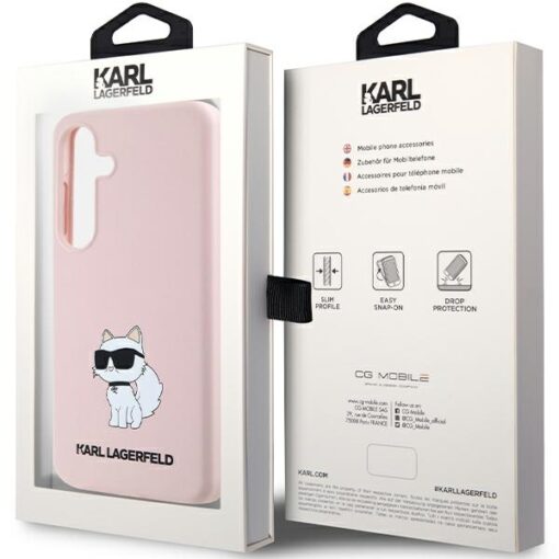 Karl Lagerfeld case for Samsung Galaxy S24 Plus KLHCS24MSNCHBCP pink HC SILICONE NFT CHOUPETTE - Image 8