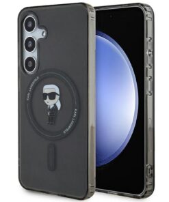 Karl Lagerfeld case for Samsung Galaxy S24 KLHMS24SHFCKNOK black HC MAGSAFE IML IKONIK