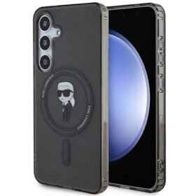 Karl Lagerfeld case for Samsung Galaxy S24 KLHMS24SHFCKNOK black HC MAGSAFE IML IKONIK