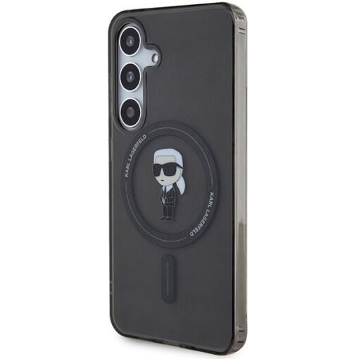 Karl Lagerfeld case for Samsung Galaxy S24 KLHMS24SHFCKNOK black HC MAGSAFE IML IKONIK - Image 2