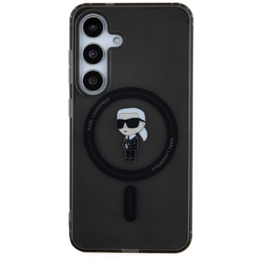 Karl Lagerfeld case for Samsung Galaxy S24 KLHMS24SHFCKNOK black HC MAGSAFE IML IKONIK - Image 3