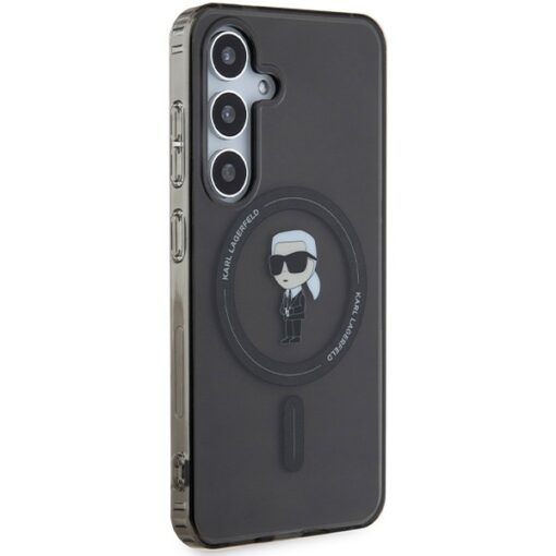 Karl Lagerfeld case for Samsung Galaxy S24 KLHMS24SHFCKNOK black HC MAGSAFE IML IKONIK - Image 4