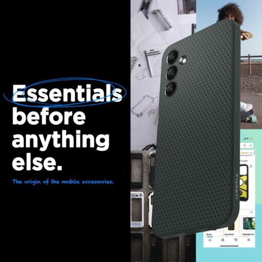 Spigen Liquid Air case for Samsung Galaxy A15 4G / 5G dark green - Image 11
